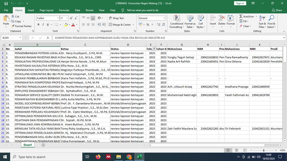 Jasa input data excel untuk meningkatkan efisiensi data entry, analisis data, dan pelaporan.