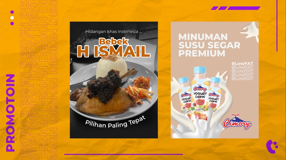 Jasa Desain Banner Instagram untuk Promosi Bebek H Ismail, Banner Promosi Makanan, Desain Banner Jasa Desain Banner Online, Desain Banner Website