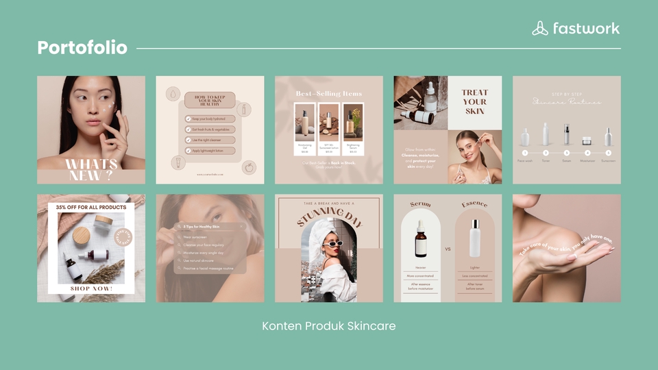Jasa digital marketing dengan konten produk skincare dan strategi promosi di Instagram dan Facebook
