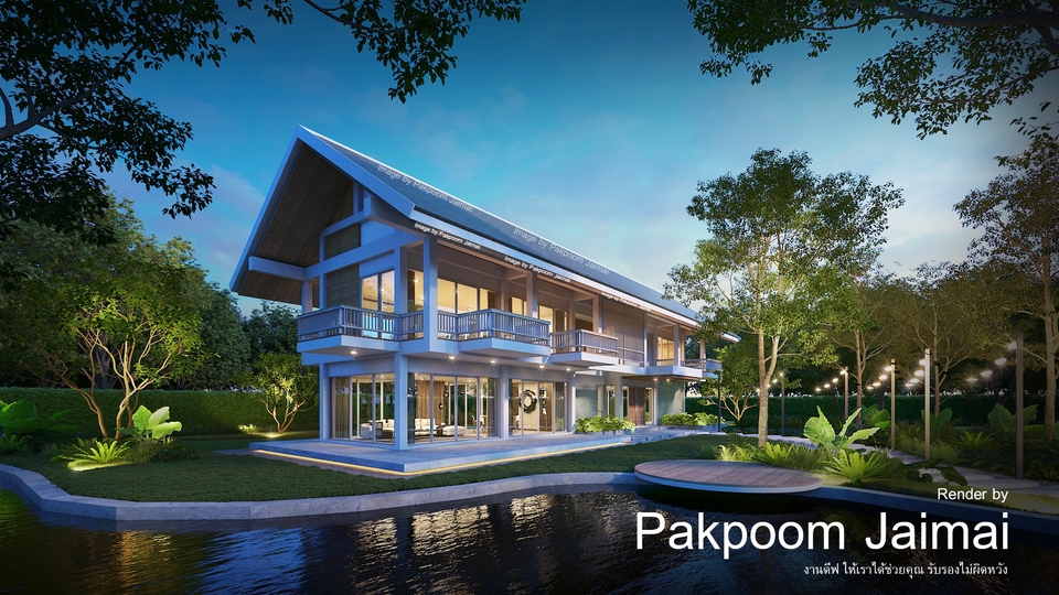 3D Perspective - รับทำภาพ 3D Perspective งานตกแต่งภายใน/สถาปัตยกรรมภายนอก - 1