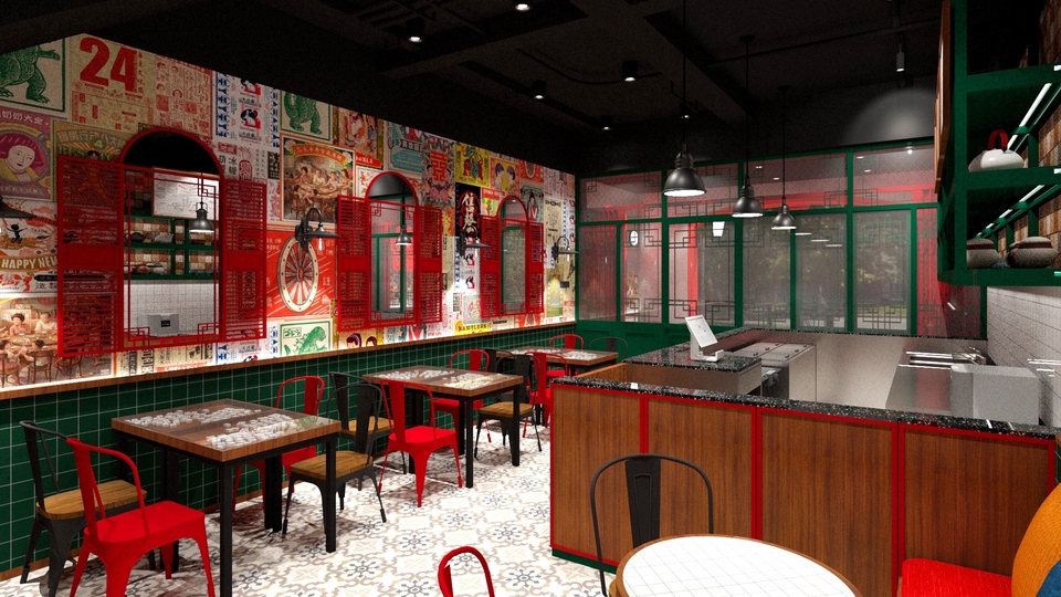 3D & Perspektif - Jasa desain interior 3D & gambar kerja area commercial dan tempat tinggal - 27