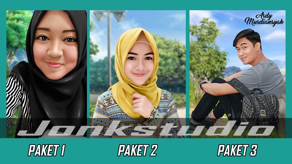 Gambar Potret - EDIT FOTO MENJADI LUKISAN DIGITAL UNIK DAN MENARIK - 1