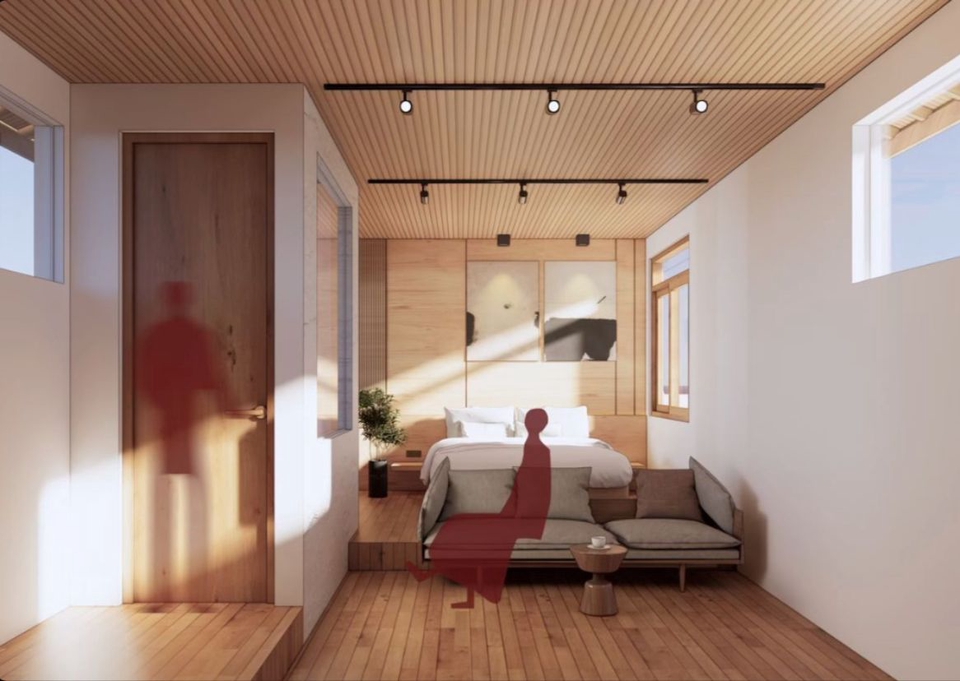 Jasa desain interior rumah minimalis modern dengan ruang tamu dan sofa