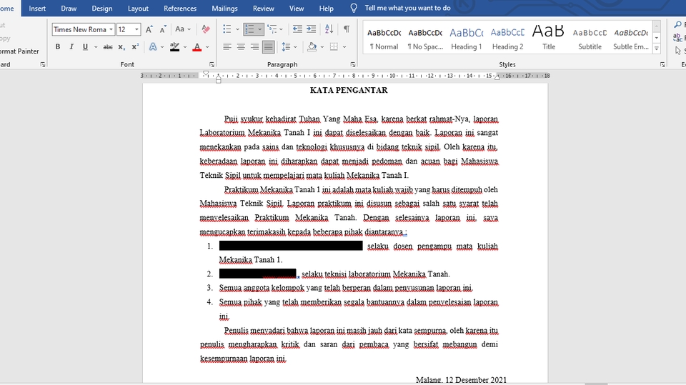 Pembuatan Makalah dan proposal dan Laporan Praktik (utamanya tugas kuliah)