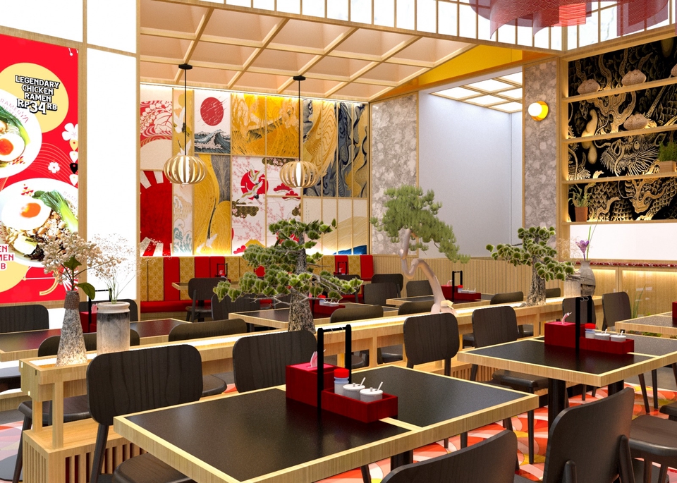 3D & Perspektif - Jasa desain interior 3D & gambar kerja area commercial dan tempat tinggal - 3