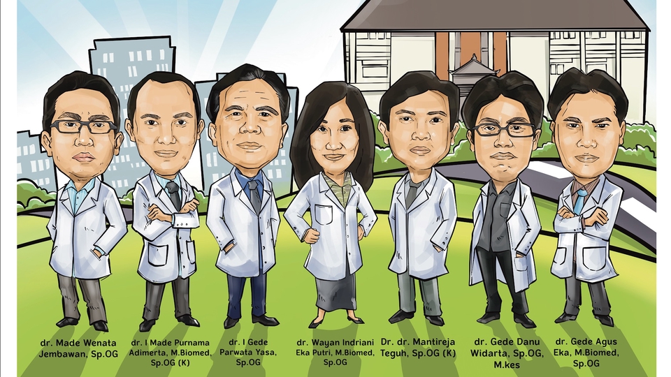 Gambar Potret - Karikatur Untuk Wedding, Keluarga dan Personal - 1