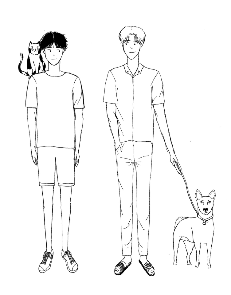 วาดภาพประกอบ - รับวาดภาพการ์ตูนคาแรกเตอร์ คู่รัก & เพื่อน - 9