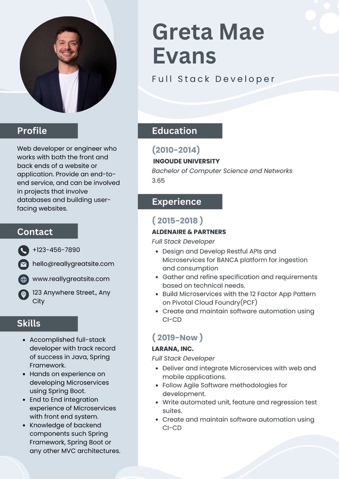 รับทำเรซูเม่และพอร์ตโฟลิโอ