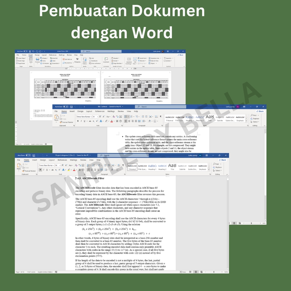 sample pembuatan dokumen