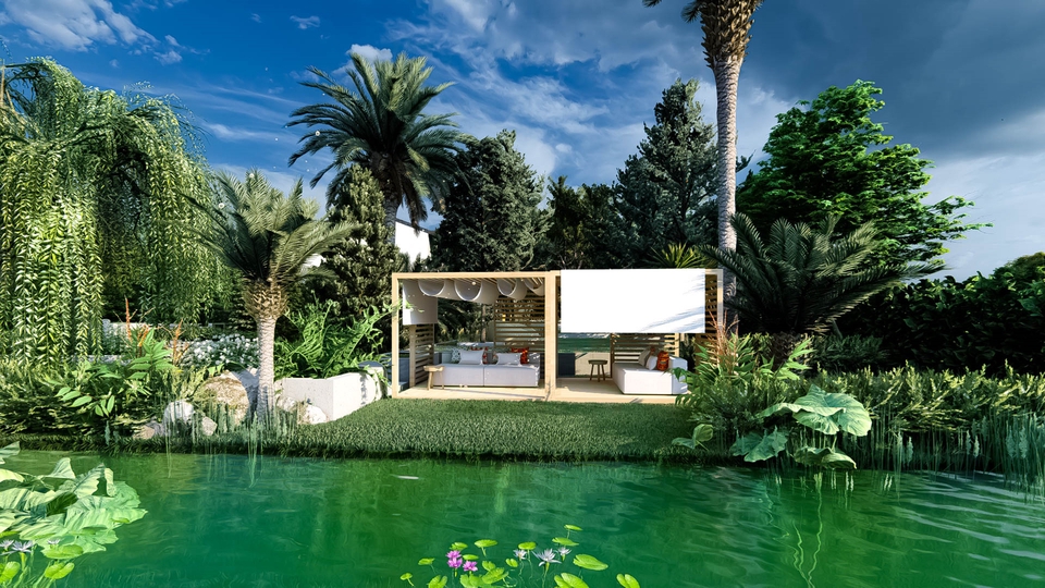ออกแบบภูมิทัศน์และตกแต่งสวน - Landscape Design 3D Render - 2