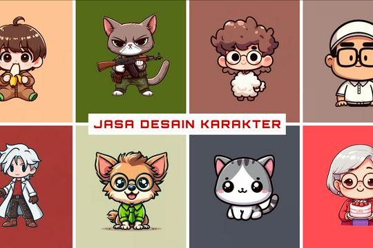 Jasa Pembuatan Karakter VTuber Profesional dan Terpercaya - Desain Karakter / Maskot Sesuai Kebutuhan Anda