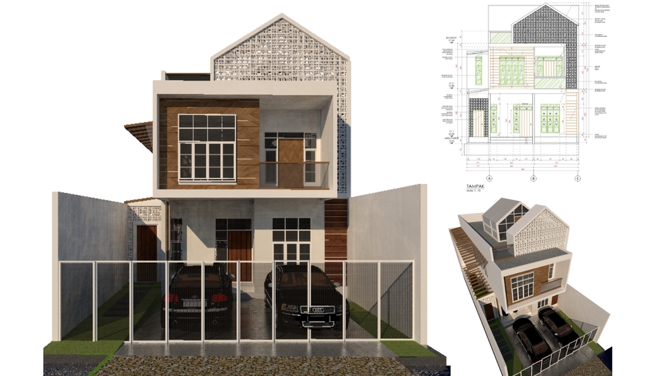 3D & Perspektif - Jasa Desain Interior Rumah, Restoran, Booth, Cafe, atau Kos-kosan - 1