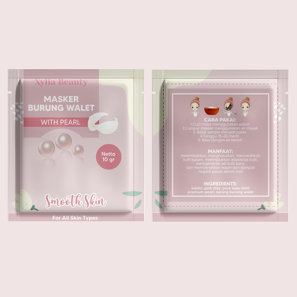 Label & Kemasan - Jasa Desain Kemasan Sachet Masker Organik Dll Sesuai Kebutuhan - 9