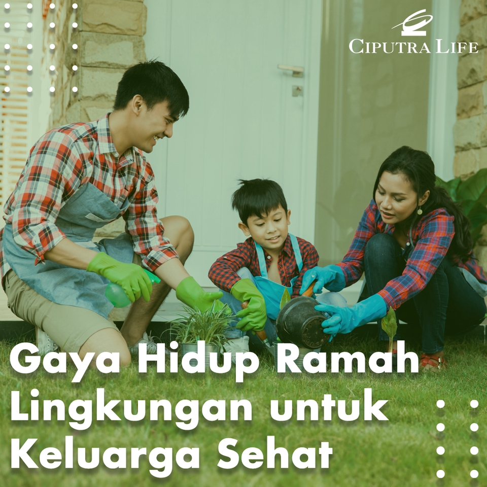 Jasa desain banner instagram, desain banner online untuk promosi keluarga sehat dengan konsep ramah lingkungan