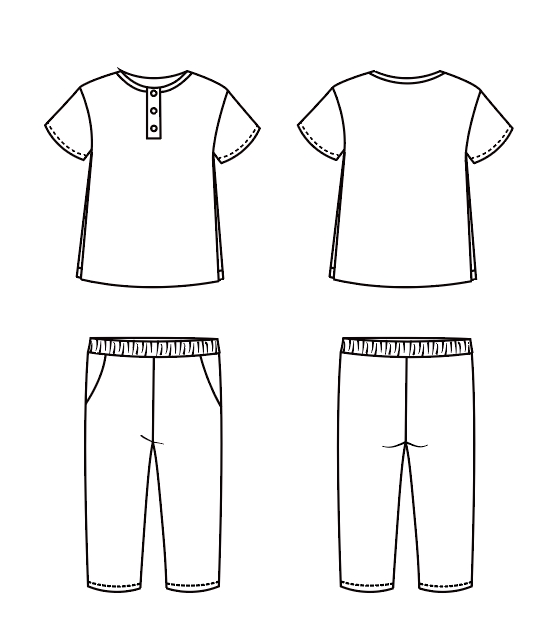 Desain Kaos & Motif - TECHNICAL DRAWING BAJU ANAK, DEWASA WANITA & PRIA - 8