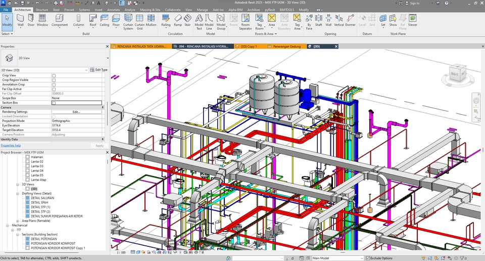 CAD Drawing - Jasa Gambar CAD Perhitungan MEP Mekanikal Elektrikal Plumbing & Modelling BIM 3D Revit - 10