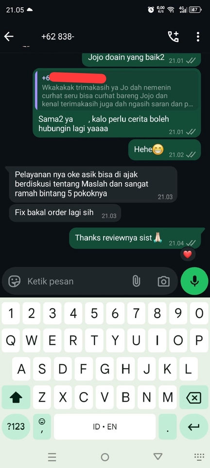 Jasa konsultasi psikologi online dan layanan curhat online di Indonesia.