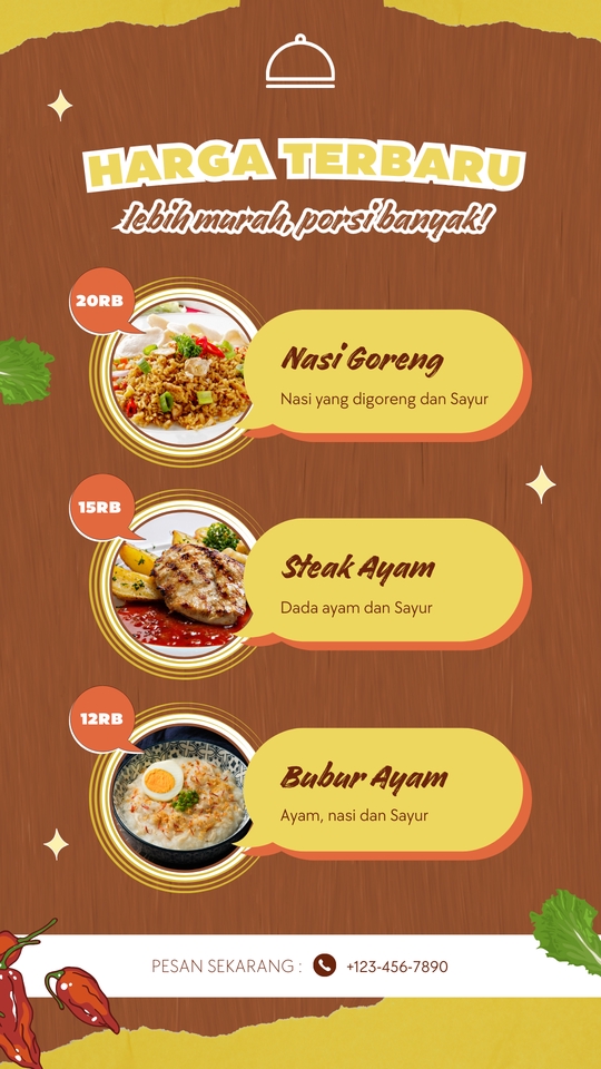JASA BUAT BANNER INSTAGRAM desain banner unik untuk promo makanan