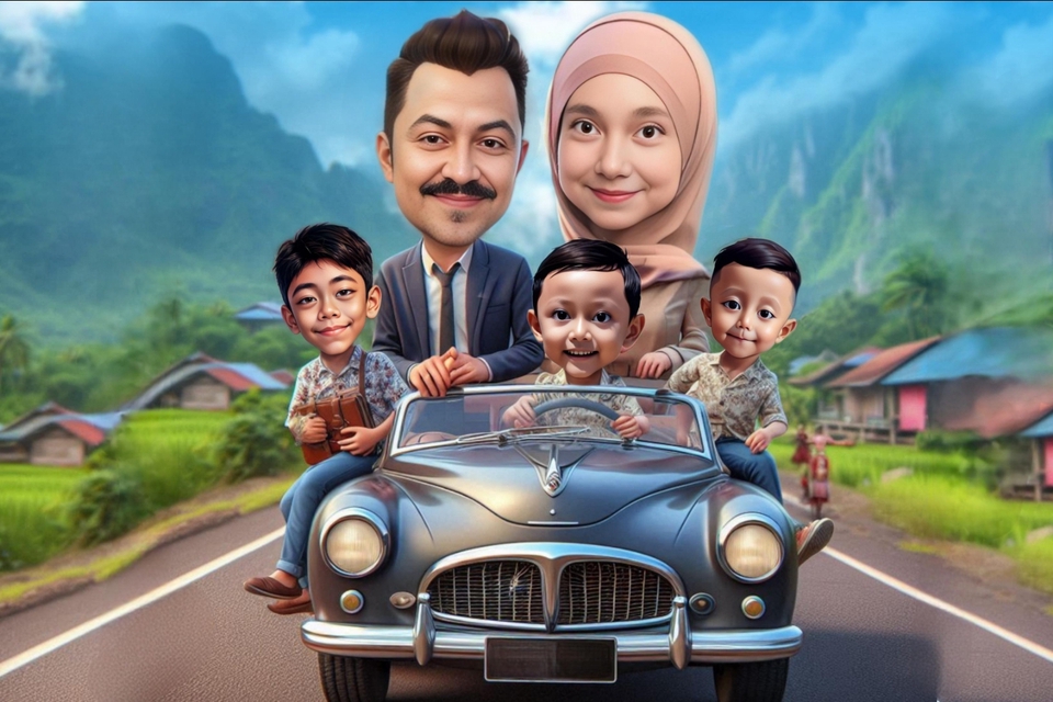 Vektor - Desain Foto wajah ke Vektor 1 hari jadi - 3