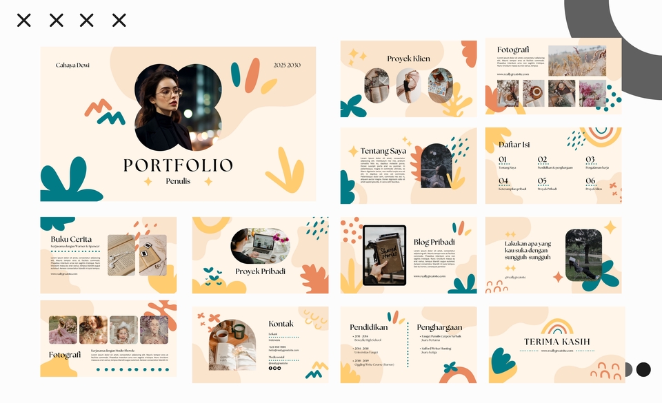Desain portofolio dan CV profesional, jasa pembuatan resume menarik dan unik untuk lamaran kerja.
