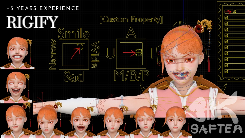 Jasa desain interior 3D, render model 3D, karakter 3D, model 3D, animasi 3D, Rigging 3D, Rigify.