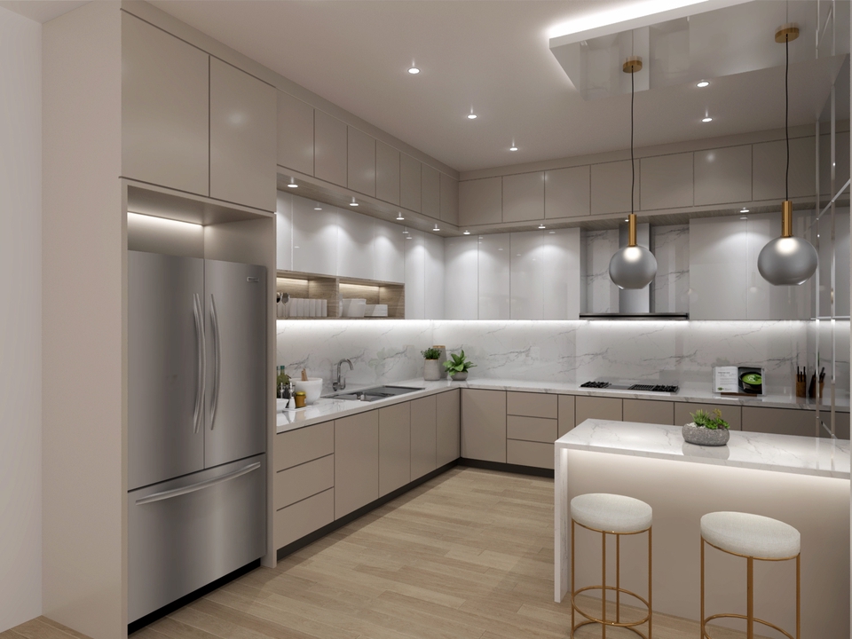 3D & Perspektif - Desain Interior 3D Render Rumah Tinggal/Cafe/Coffee Shop/Kantor - 8