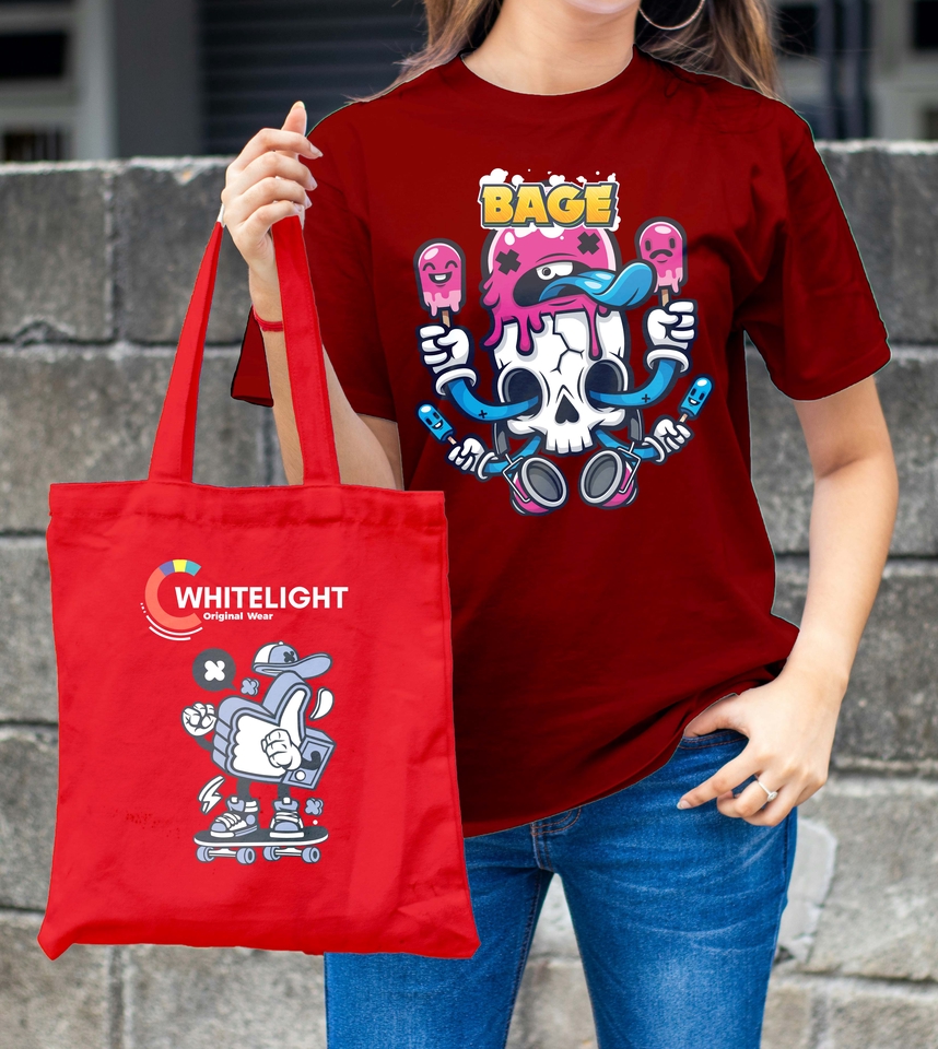 Desain kaos custom dengan motif unik dan lucu dengan tema baju