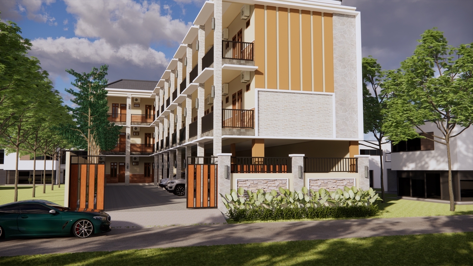 3D & Perspektif - Desain Arsitektural, 3D Modeling dan Rendering - 26