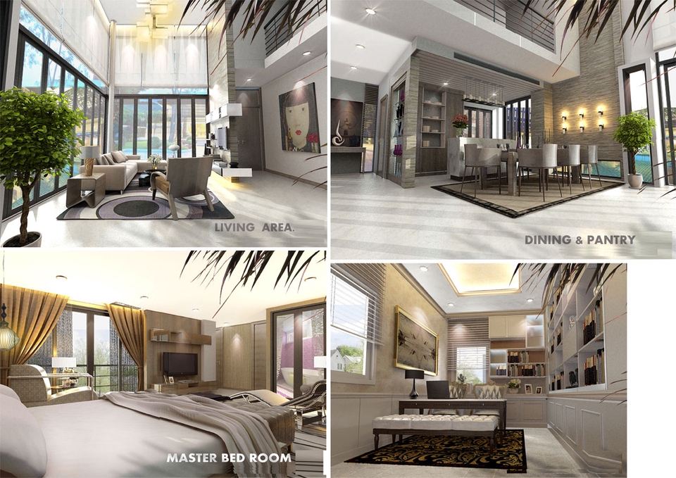 ทำ perspective 3d ภายนอก ภายใน/งานด่วน งานเร็ว