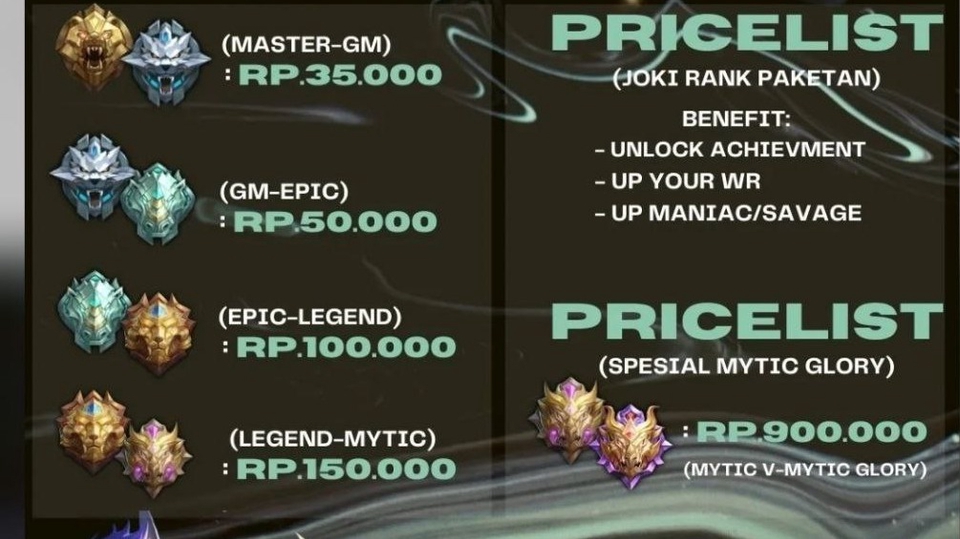 Gaming - Jasa Joki Mobile Legends (MLBB) - Boost rank & Account - 9