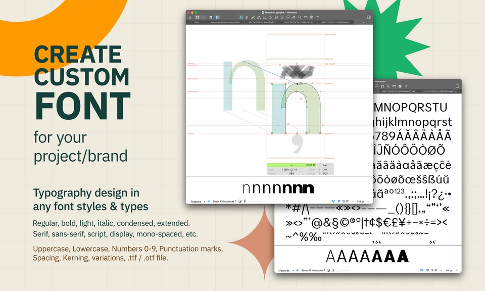Jasa Lainnya - Membuat font kustom untuk merek, web, dan proyek, unik dan orisinal - 15