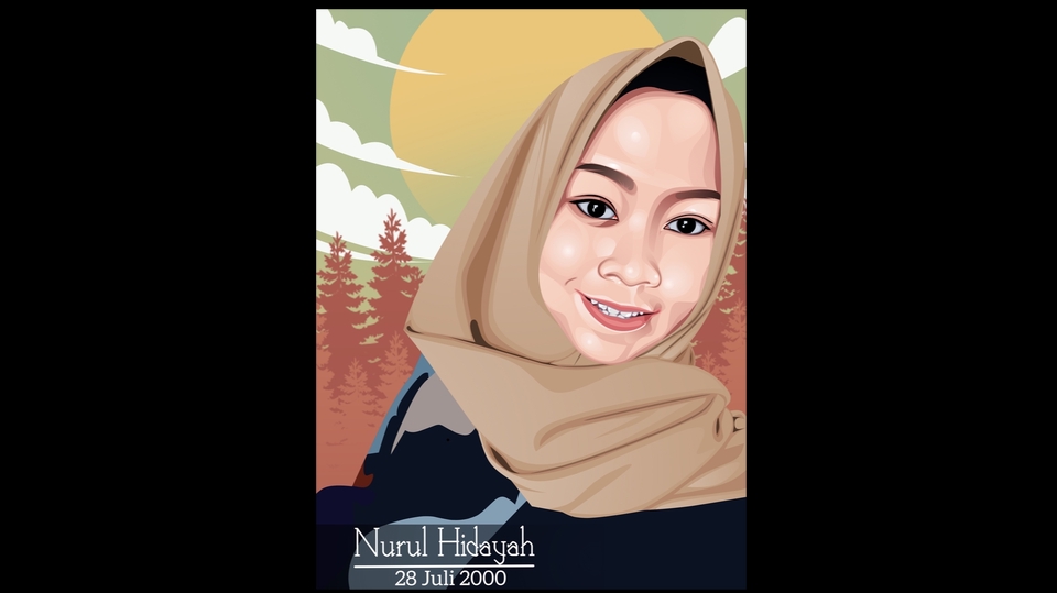 Gambar Potret - DESAIN VECTOR, 1 HARI JADI - 2