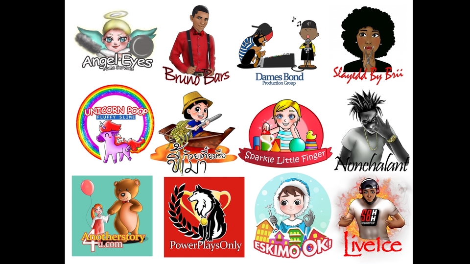 Logo - ออกแบบโลโก้สไตล์การ์ตูนสุดน่ารัก - 1