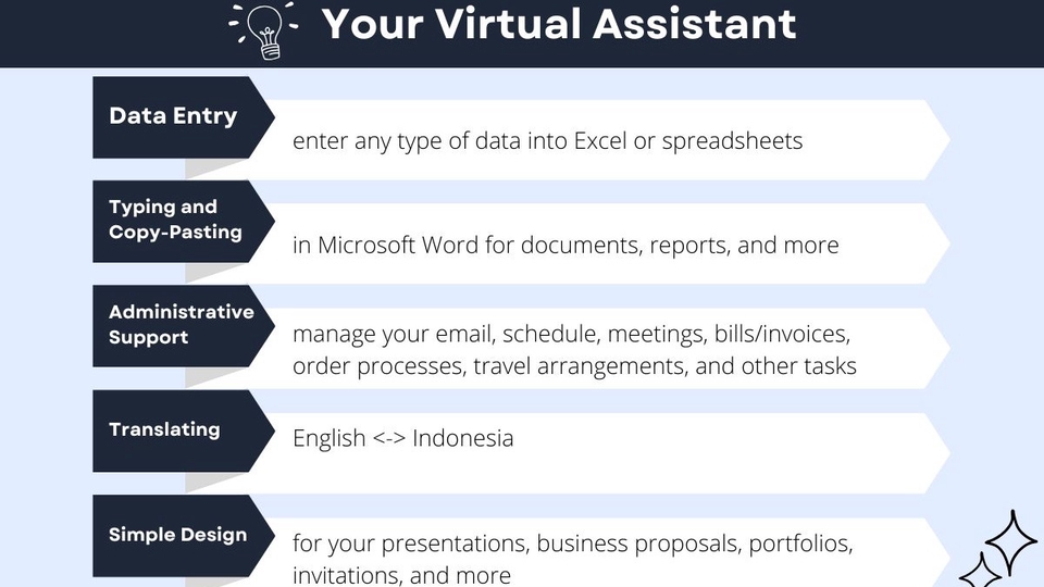Jasa Virtual Assistant/Sekertaris Terbaik & Terpercaya - Administrative Support (personal / office)