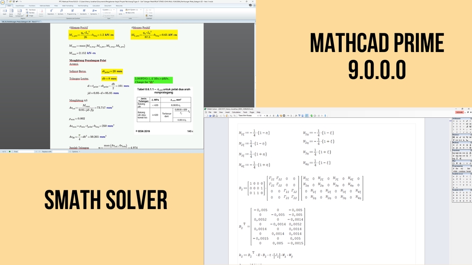 Jasa Lainnya - MATHCAD PRIME 9.0.0.0 dan SMATH SOLVER: Rewrite perhitungan manual menjadi perhitungan otomatis. - 2