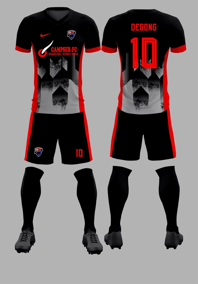 Desain Kaos & Motif - DESIGN JERSEY CUSTOM DARI MOCKUP KE POLA WAKTU PENGERJAAN 1 HARI - 4
