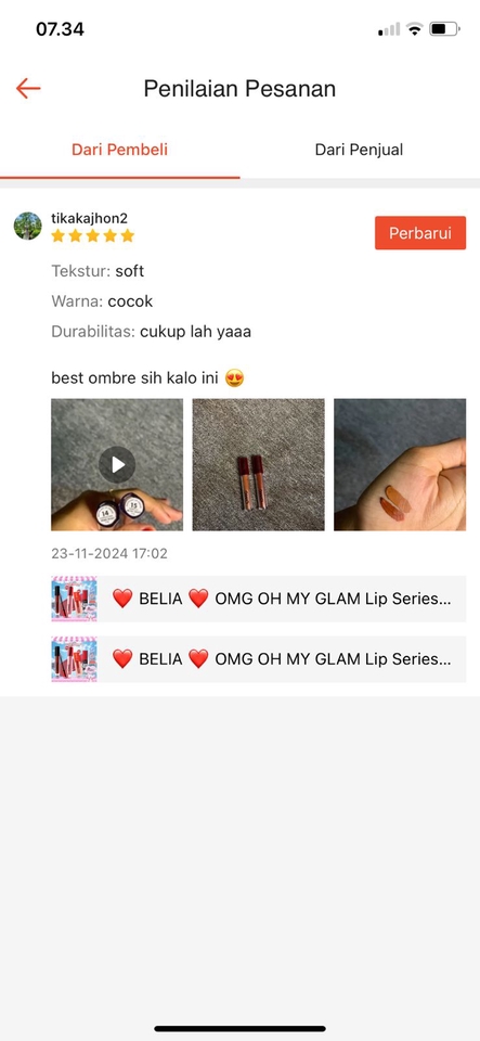 Jasa review produk kecantikan dengan rating bintang lima dan testimoni positif