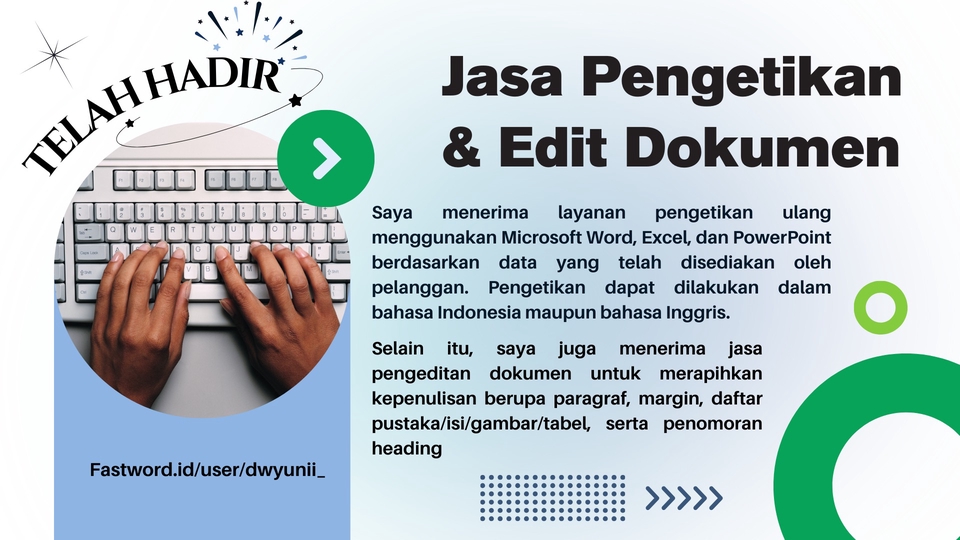Jasa Pengetikan dan Edit Dokumen TER-SAT-SET