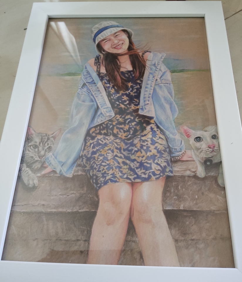 วาดภาพเหมือน Portrait - วาดภาพเหมือน สีไม้บนกระดาษ จัดส่งฟรี - 10