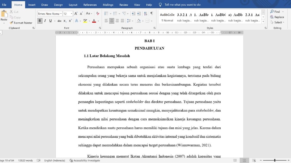 Pengetikan Umum - Jasa Ketik dan pembuatan pada Ms.Word - 1