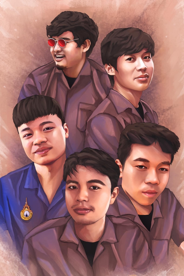 วาดภาพเหมือน Portrait - ภาพวาดคนเหมือน Portrait  แนวหวานละมุน - 6