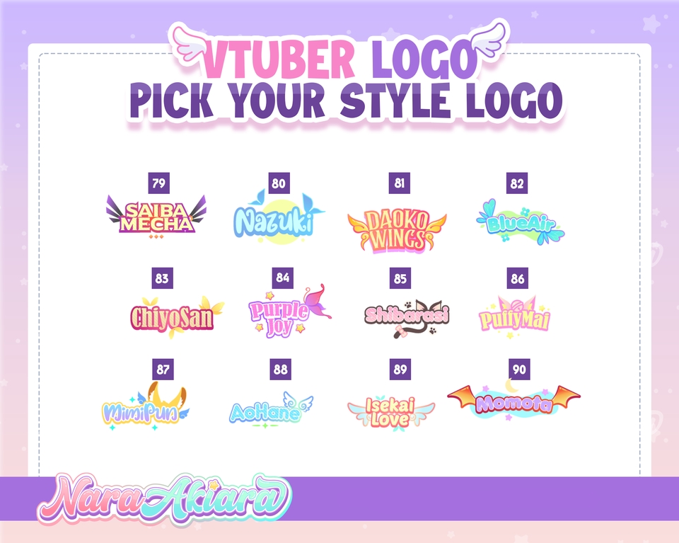 Logo - Logo Vtuber Semi Kustom, Logo, Desain Logo, Logo Kustom - 12