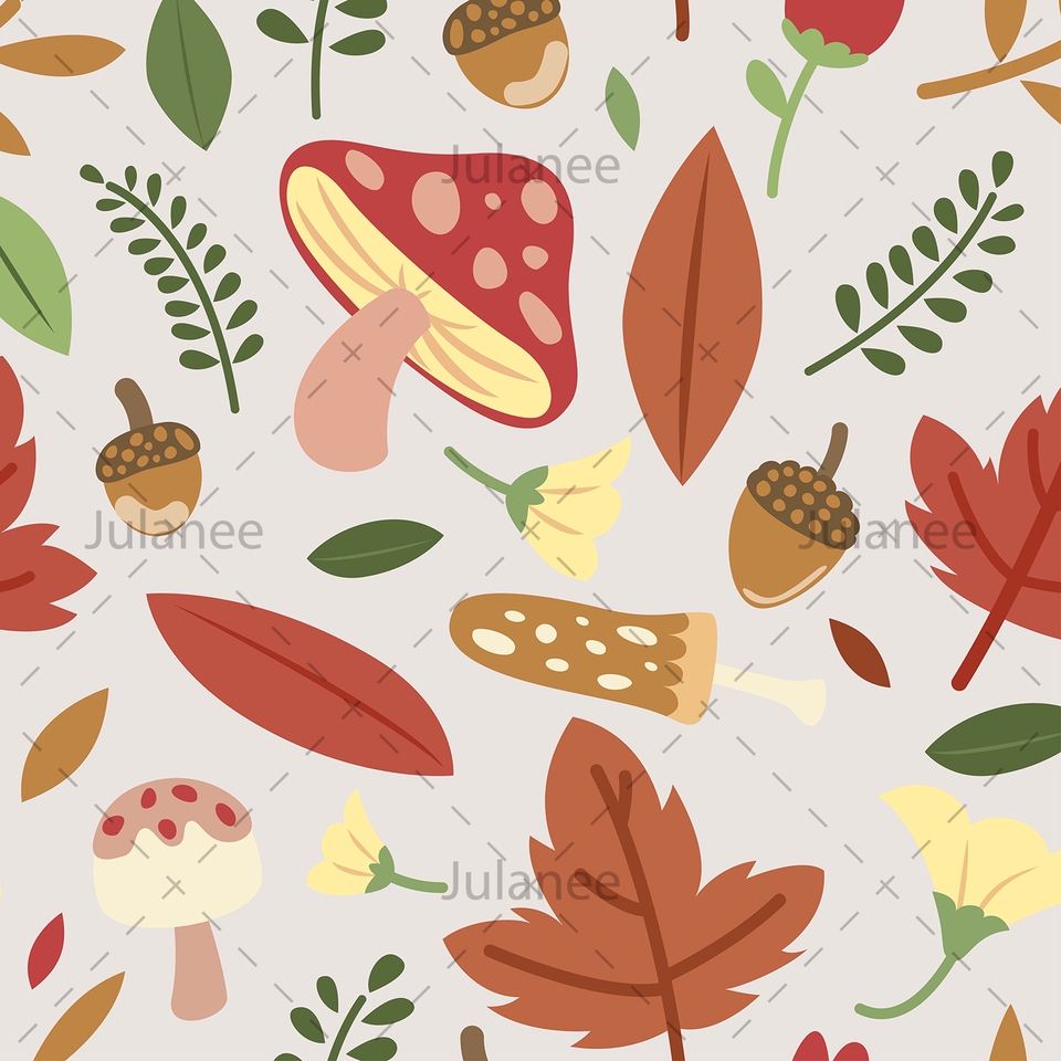 ออกแบบลายผ้า - รับออกแบบลายผ้า Pattern/Repeat สไตล์ Flat - 25