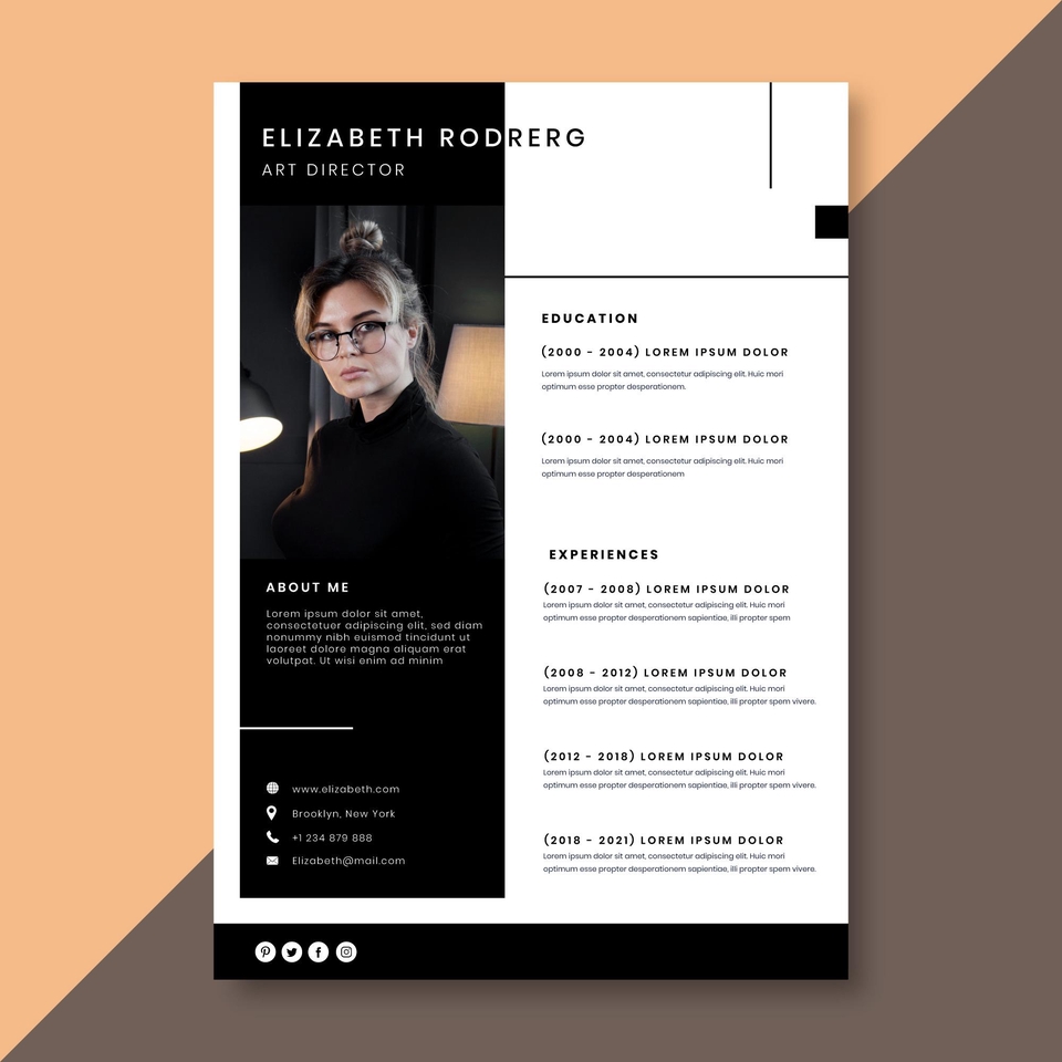Portfolio & Resume - Jasa Desain CV (Curriculum Vitae) Kreatif, Elegant, Modern - 2