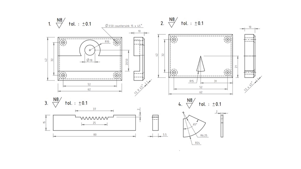 CAD Drawing - MENGGAMBAR 2D BAGIAN MEKANIK DENGAN AUTOCAD SOLIDWORKS REVISI TAK TERBATAS - 20