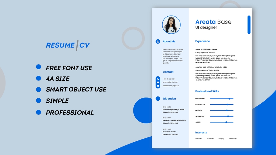 Portfolio & Resume - Desain CV/Resume Minimalis - 1