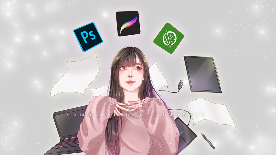 วาดภาพประกอบ - วาดภาพประกอบ ปกนิยาย Digital Painting และ Fanart - 8