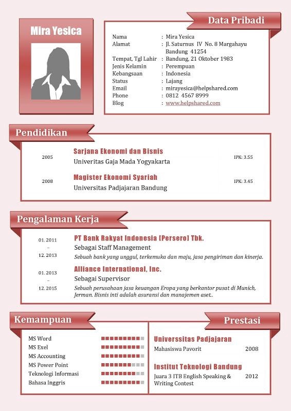 Portfolio & Resume - CV/Daftar Riwayat Hidup, Daftar Menu Cafe, Video Aesthatic ( Makanan, Tutorial, Travelling) - 3