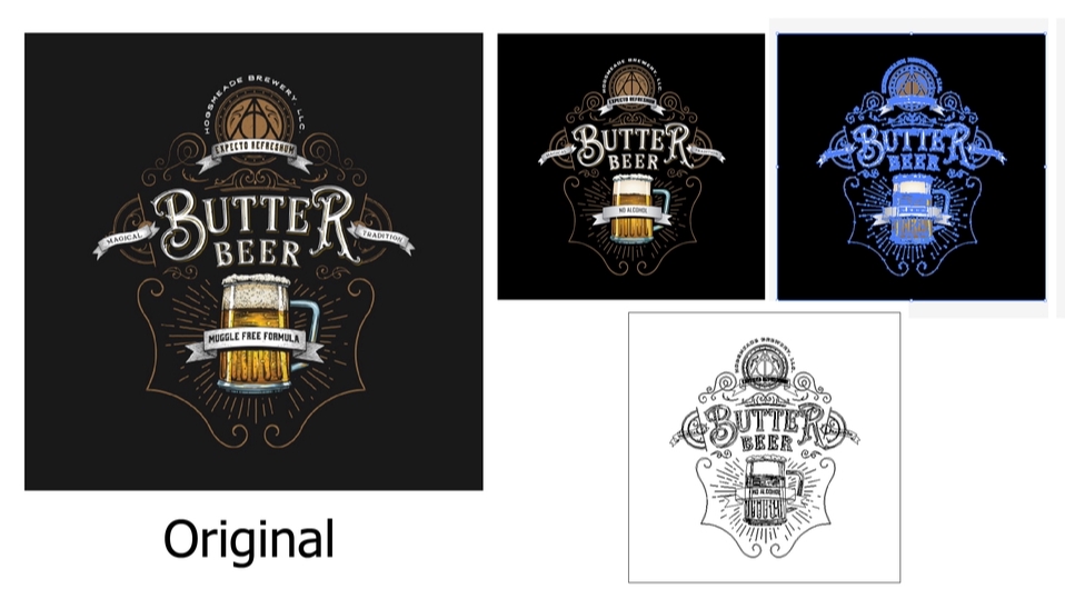 แปลงไฟล์ jpg เป็น ai ดราฟรูปภาพเป็น vector เปลี่ยนรูปเป็น vector ภาพเวกเตอร์โลโก้เบียร์เนย