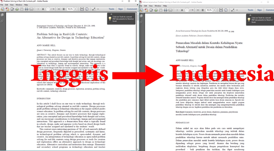 Jasa translate dokumen dari bahasa Inggris ke bahasa Indonesia dan sebaliknya.